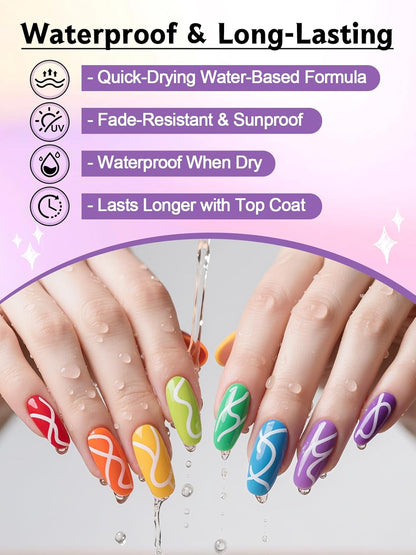 Nail Art Marker Pens | 12 Color Set